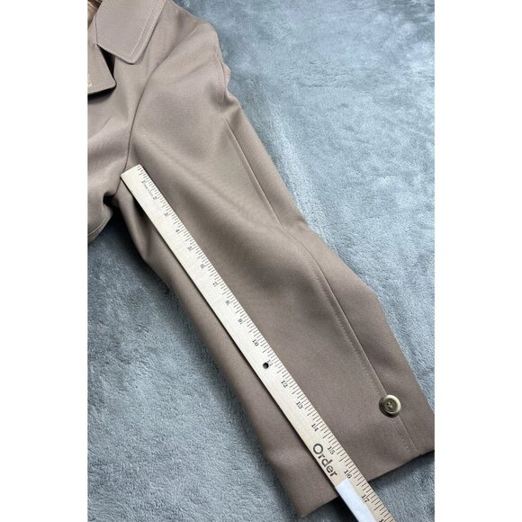 Vintage Sears Overcoat Mens 40 Beige Coat Zip Out Lining Dress Trench 70s Winter - Picture 10 of 14